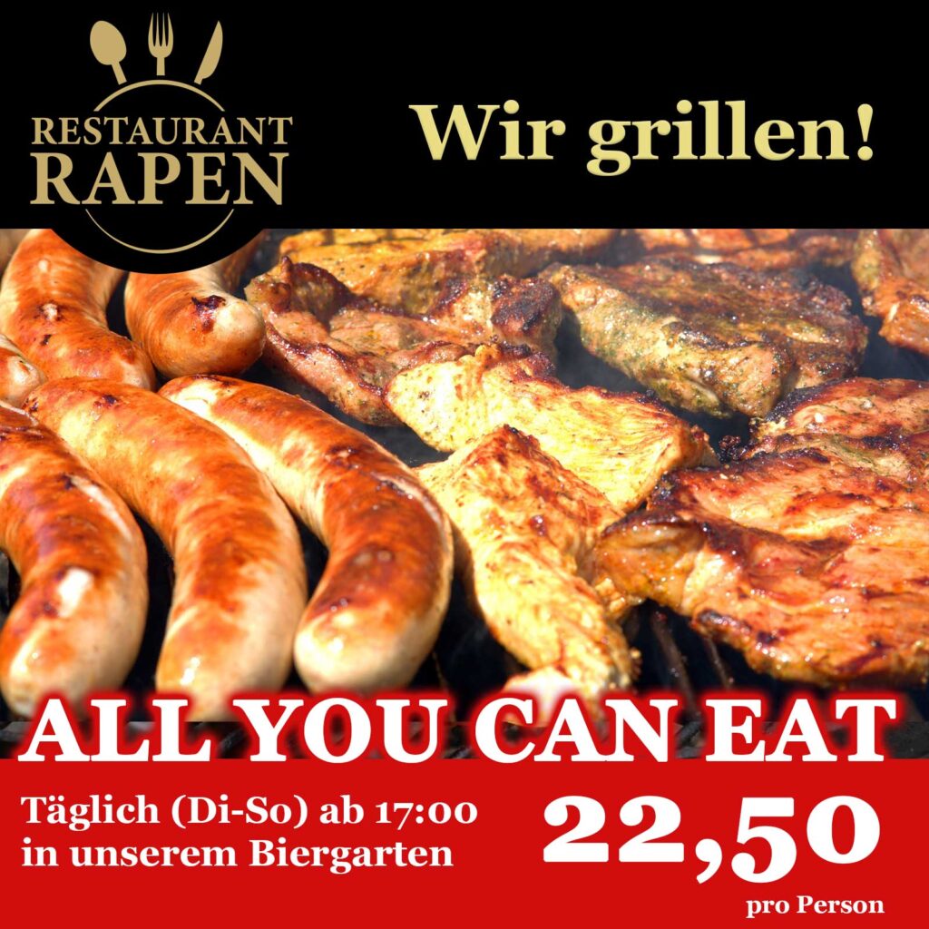 Grillen im Biergarten - Restaurant Rapen Oer-Erkenschwick